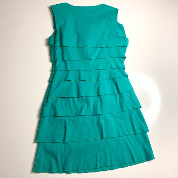 Max & Cleo Andrea Tiered Green Topaz Mini Dress - Picture 3 of 7